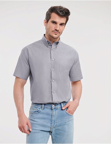 R-R-933M-0--Mens Short Sleeve Easy Care Oxford Shirt